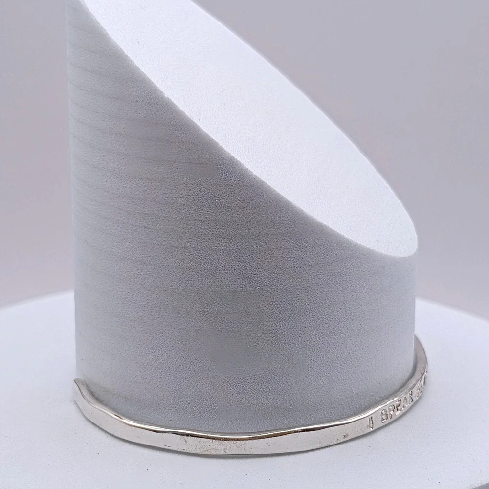 DSD Sterling Silver I Speak Fluent Sarcasm Stamped Cuff Bracelet Handmade 925